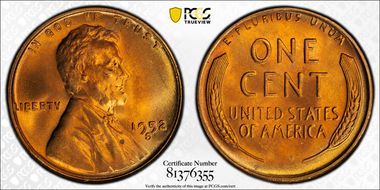 1952-S 1C MS67RD