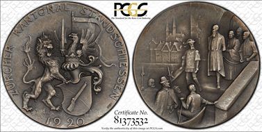 1920 Medal Zurich R-1812b Matte SP65