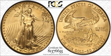 1986 $50 Gold Eagle MS68