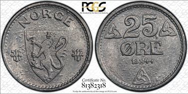 1944 25 Øre MS65