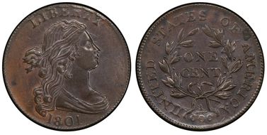 1801 1C S-219, 3 Errors MS62BN