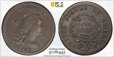 1793 1C Liberty Cap, S-13 VF30BN