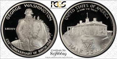 1982-S 50C Washington PR69DCAM