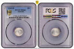 1943-D 3D KM-37  Ag MS66