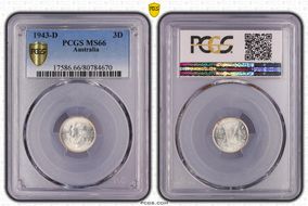 1943-D 3D KM-37  Ag MS66