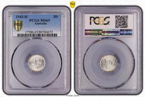 1943-D 3D KM-37  Ag MS65