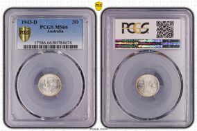 1943-D 3D KM-37  Ag MS66