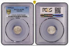 1949(m) 3D KM-44  Ag AU58