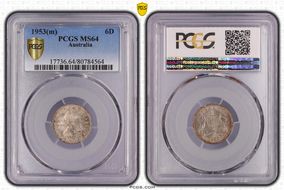 1953(m) 6D KM-52  Ag MS64