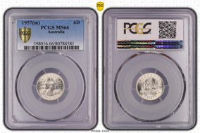 1957(m) 6D KM-58  Ag MS66