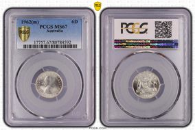 1962(m) 6D KM-58  Ag MS67
