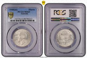 1940(m) Florin KM-40  Ag MS63