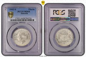 1942-S Florin KM-40  Ag MS64