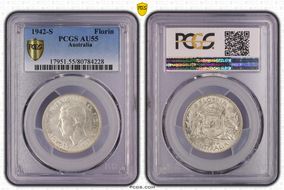 1942-S Florin KM-40  Ag AU55