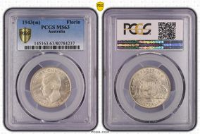 1943(m) Florin KM-40  Ag MS63