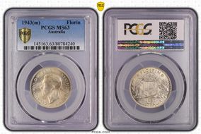 1943(m) Florin KM-40  Ag MS63