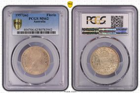1957(m) Florin KM-60 Ag MS62