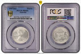 1957(m) Florin MS64