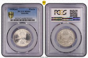 1958(m) Florin KM-60  Ag MS64