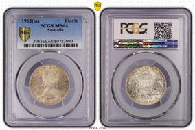 1962(m) Florin KM-60  Ag MS64