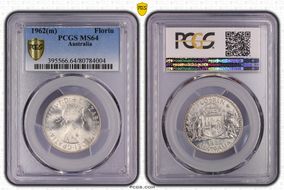 1962(m) Florin KM-60  Ag MS64