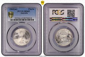 1962(m) Florin KM-60  Ag MS65
