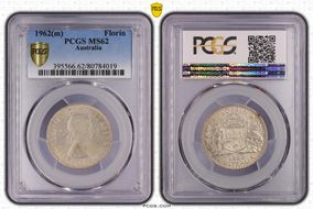 1962(m) Florin KM-60  Ag MS62