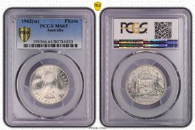 1962(m) Florin KM-60  Ag MS65