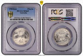 1962(m) Florin KM-60  Ag MS65