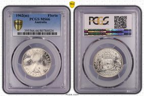 1962(m) Florin KM-60  Ag MS66