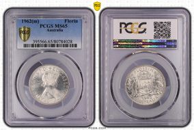 1962(m) Florin KM-60  Ag MS65