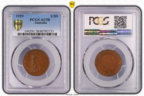 1929 1/2D KM-22 AU58BN