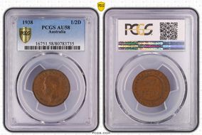1938 1/2D AU58BN