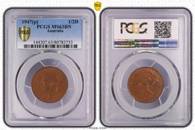 1947(p) 1/2D MS63BN