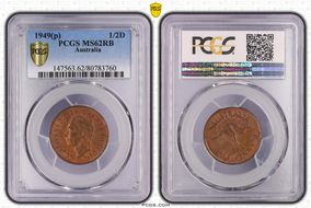 1949(p) 1/2D MS62RB