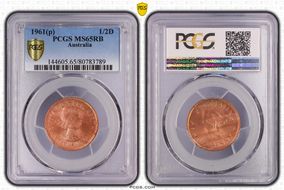 1961 Y. (p) 1/2D MS65RB