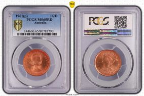 1961 Y. (p) 1/2D MS65RD