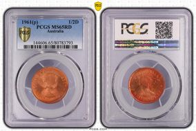 1961 Y. (p) 1/2D MS65RD