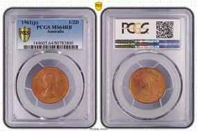 1961 Y. (p) 1/2D MS64RB