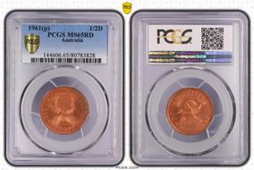 1961 Y. (p) 1/2D MS65RD