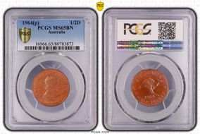 1964 Y. (p) 1/2D MS65BN