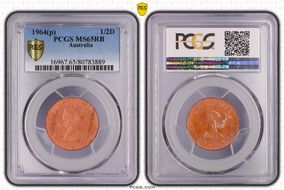 1964 Y. (p) 1/2D MS65RB