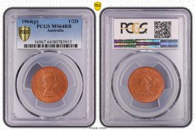 1964 Y. (p) 1/2D MS64RB