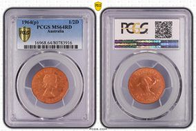 1964 Y. (p) 1/2D MS64RD