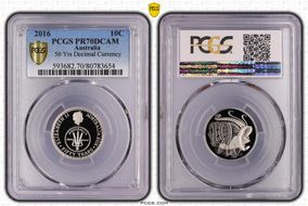 2016 10C 50 Yrs Decimal Currency PR70DCAM