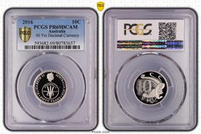 2016 10C 50 Yrs Decimal Currency PR69DCAM