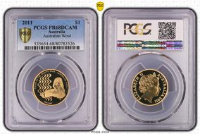 2011 $1 Australian Wool PR68DCAM