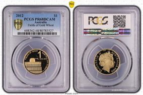 2012 $1 Fields of Gold Wheat PR68DCAM