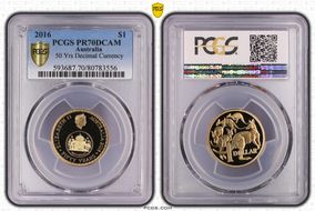 2016 $1 50 Yrs Decimal Currency PR70DCAM