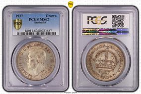 1937 Crown KM-34  Ag MS62